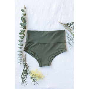 Mana High-Waisted Brief In Myrtle Green – Louv