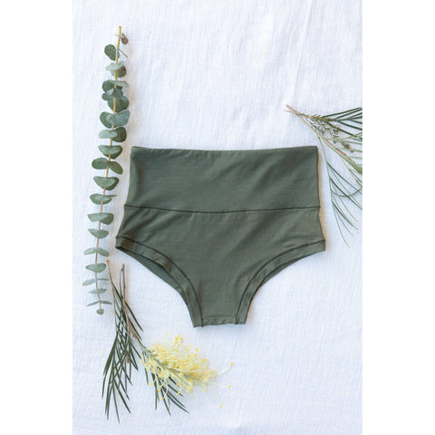 Mana High-Waisted Brief In Myrtle Green